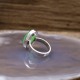 Bague en argent et pierre jade vert