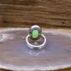 Bague en argent et pierre jade vert