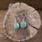 Boucles d'oreilles en argent et racine d'émeraude
