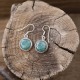 Boucles d'oreilles en argent et racine d'émeraude