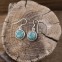 Boucles d'oreilles en argent et racine d'émeraude