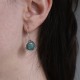 Boucles d'oreilles en argent et racine d'émeraude
