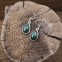 Boucles d'oreilles en argent et  malachite