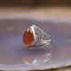 Bague en argent et cornaline