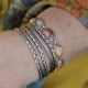 Bracelet en argent et pierre turquoise cuivrée