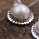 Boucles d'oreilles en argent et perle de rivière