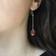 Boucles d'oreilles en argent et pierre cornaline