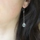 Boucles d'oreilles en argent et pierre préhnite