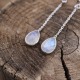 Boucles d'oreilles en argent et pierre de lune