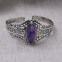 Bracelet rigide en argent et pierre améthyste