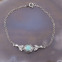 Bracelet d'exception en argent et chrysoprase