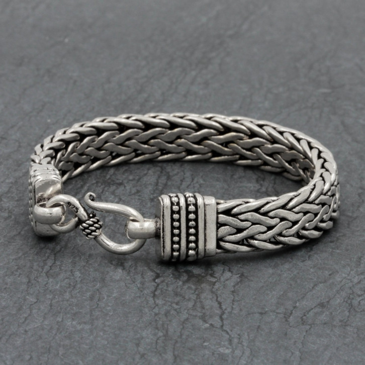 Bracelet en argent snake Hanuman Homme