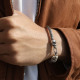 Bracelet en argent snake Yama Homme