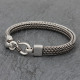 Bracelet en argent snake Framboise Homme