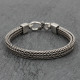 Bracelet en argent snake Framboise Homme