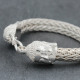 Bracelet en argent snake Bouddha Tête de Bouddha