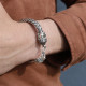 Bracelet en argent snake Bouddha