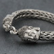 Bracelet en argent snake Bouddha