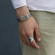 Bracelet en argent snake Bhaagy Homme