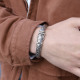 Bracelet en argent snake Le Damier Homme