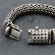 Bracelet en argent snake Le Damier Homme