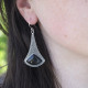 Boucles d'oreilles en argent et obsidienne dorée