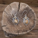 Boucles d'oreilles en argent et jaspe citrine