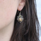 Boucles d'oreilles en argent et jaspe citrine