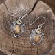 Boucles d'oreilles en argent et jaspe citrine