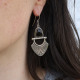 Boucles d'oreilles en argent et onyx