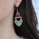 Boucles d'oreilles en argent et cornaline