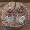 Boucles d'oreilles en argent et cornaline