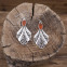 Boucles d'oreilles en argent et cornaline
