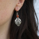 Boucles d'oreilles en argent et cornaline