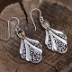 Boucles d'oreilles en argent et citrine
