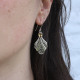 Boucles d'oreilles en argent et citrine