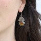 Boucles d'oreilles en argent et oeil de tigre