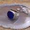 Bague en argent et pierre lapis lazuli