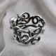 Bracelet rigide en argent poulpe