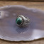 Bague en argent et pierre malachite