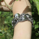 Bracelet rigide en argent poulpe