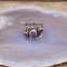 Bague en argent et pierre améthyste