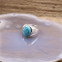 Bague en argent et pierre howlite turquoise