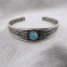 Bracelet rigide en argent et pierre amazonite