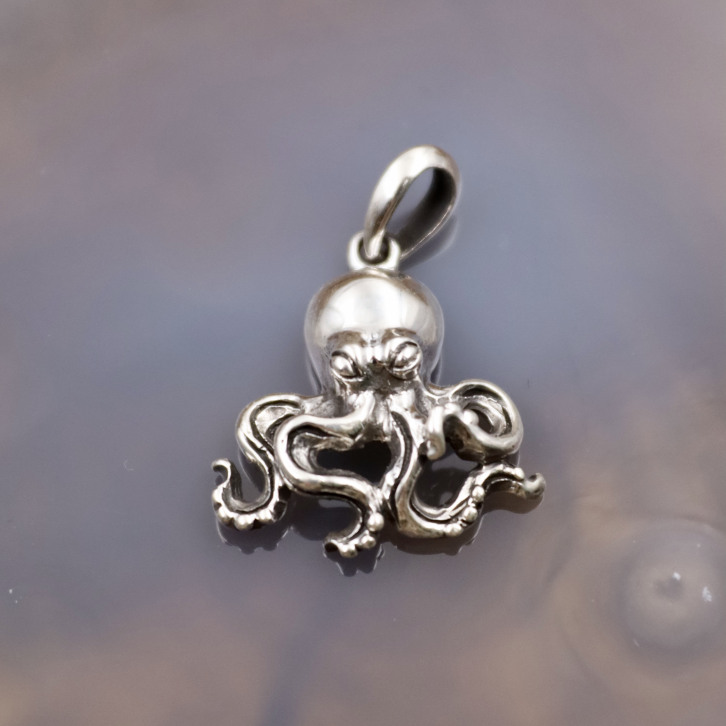 Pendentif poulpe en argent