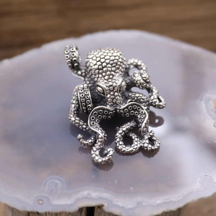 Pendentif poulpe en argent