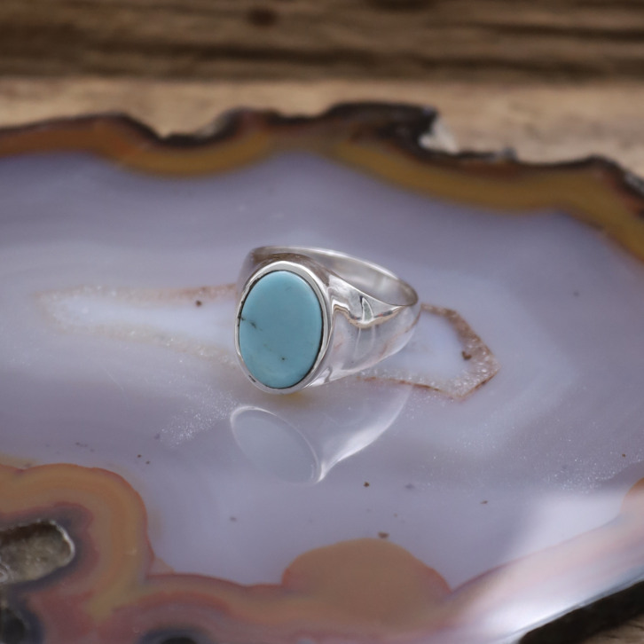 Bague en argent et turquoise