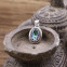 Pendentif en argent et topaze mystique