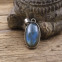 Pendentif en argent et labradorite