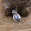 Pendentif en argent et labradorite
